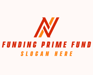 Business Stripe Firm Letter N logo design