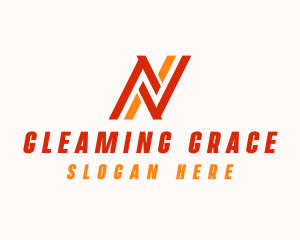 Business Stripe Firm Letter N logo design