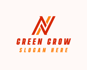 Business Stripe Firm Letter N logo design