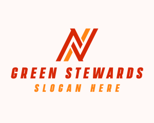 Business Stripe Firm Letter N logo design