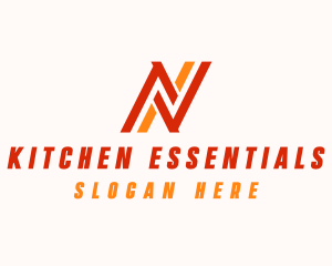 Business Stripe Firm Letter N logo design