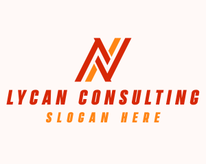 Business Stripe Firm Letter N logo design