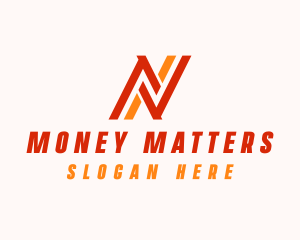 Business Stripe Firm Letter N logo design