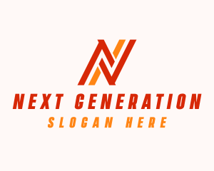 Business Stripe Firm Letter N logo design