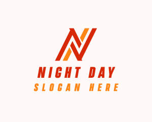 Business Stripe Firm Letter N logo design