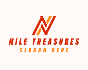 Business Stripe Firm Letter N logo design