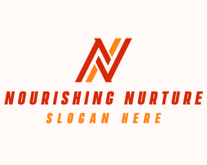 Business Stripe Firm Letter N logo design