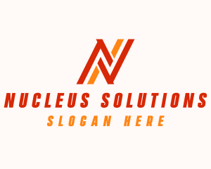 Business Stripe Firm Letter N logo design