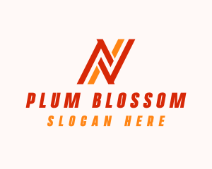 Business Stripe Firm Letter N logo design