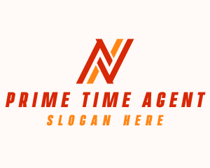 Business Stripe Firm Letter N logo design