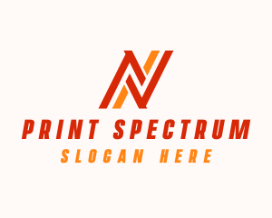 Business Stripe Firm Letter N logo design