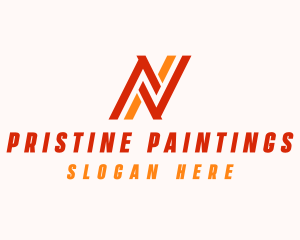 Business Stripe Firm Letter N logo design