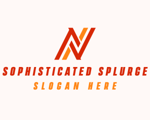 Business Stripe Firm Letter N logo design