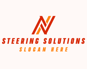 Business Stripe Firm Letter N logo design