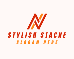 Business Stripe Firm Letter N logo design