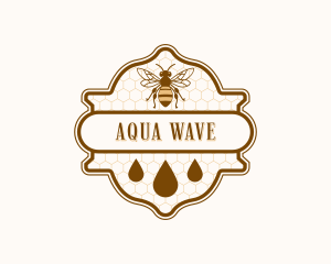 Bee Honey Droplet logo