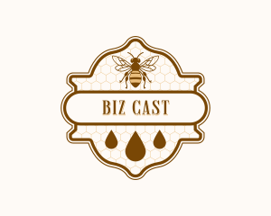 Bee Honey Droplet logo