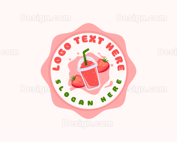 Strawberry Fruit Slushy Logo