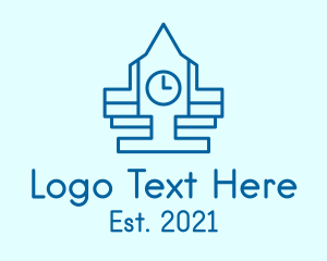 Blue Clock Tower  logo design