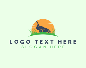 Landscaping Grass Lawn Mower logo