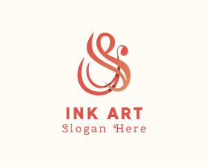 Stylish Ampersand Calligraphy logo