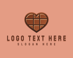 Heart Chocolate Sweet logo design