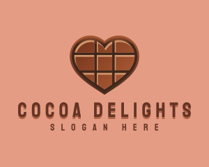 Heart Chocolate Sweet logo design