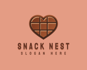 Heart Chocolate Sweet logo design