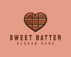 Heart Chocolate Sweet logo design