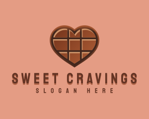 Heart Chocolate Sweet logo design