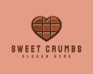 Heart Chocolate Sweet logo design