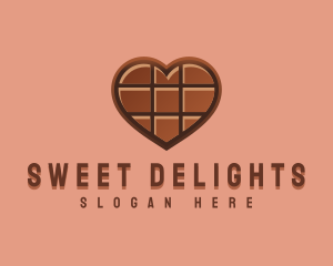 Heart Chocolate Sweet logo design