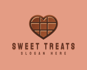 Heart Chocolate Sweet logo design