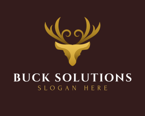 Luxury Deer Gold logo design