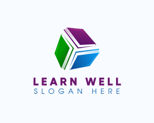 Book Learning Library logo design