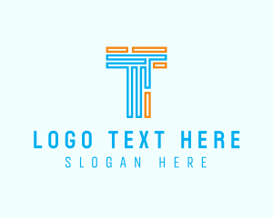 Minimalist Maze Letter T  logo design