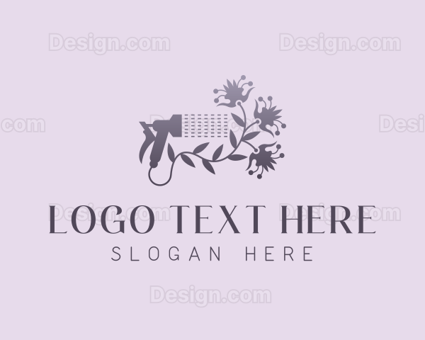 Hose Spray Landscaping Gardening Logo