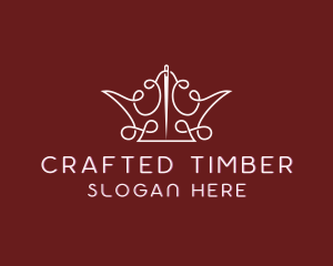 Crown Thread Stitching logo design