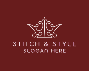 Crown Thread Stitching logo design