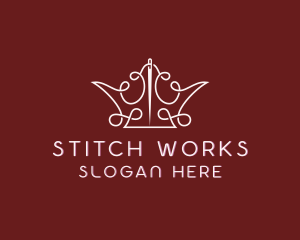 Crown Thread Stitching logo design