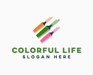 Coloring Marker Pens logo design