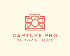 Red Photography Camera  logo design