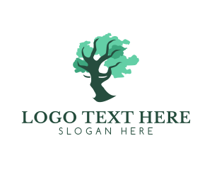 Human Face Tree logo design