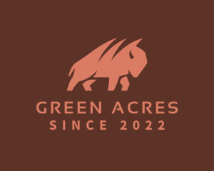 Bison Ranch Animal logo design