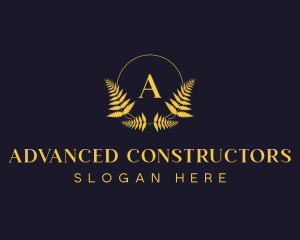 Luxury Hotel Wreath logo design