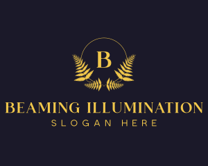 Luxury Hotel Wreath logo design