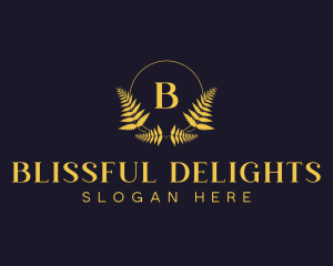 Luxury Hotel Wreath logo design