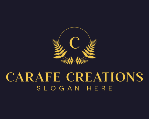 Luxury Hotel Wreath logo design