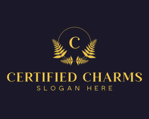 Luxury Hotel Wreath logo design