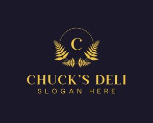 Luxury Hotel Wreath logo design